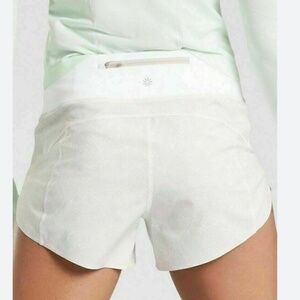 Athleta Run With It Short 3’ White Python